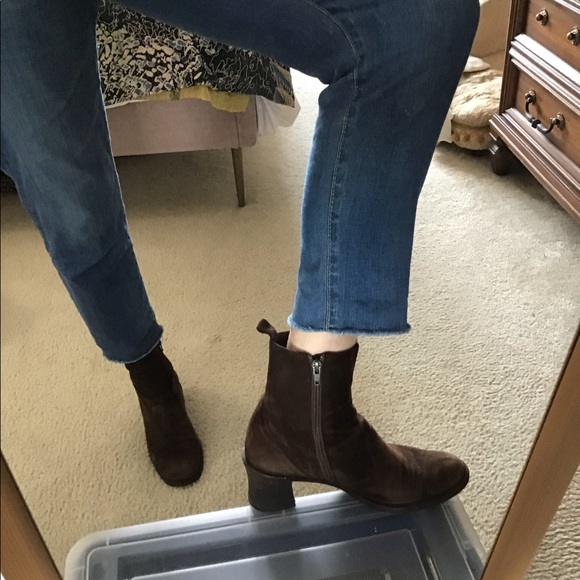 Max Mara Brown Suede Boots Size 38 - Picture 1 of 7